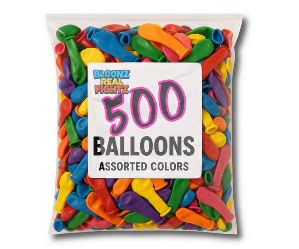 500-Pack Assorted Balloons – Premium Quality for Balloon Fighting