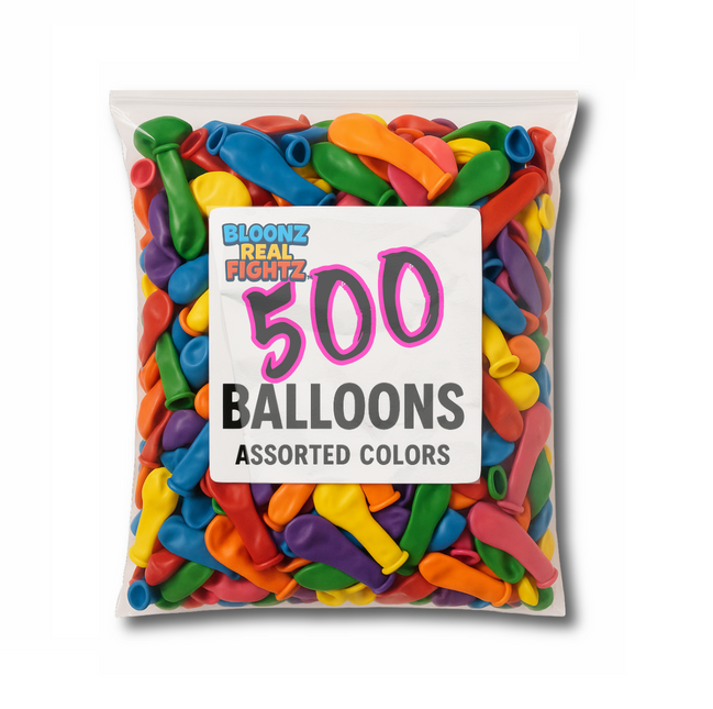500-Pack Assorted Balloons – Premium Quality for Balloon Fighting