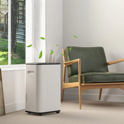 HOMCOM 20L/Day 6L Dehumidifier, Portable Quiet Air Dehumidifier for Laundry and Condensation